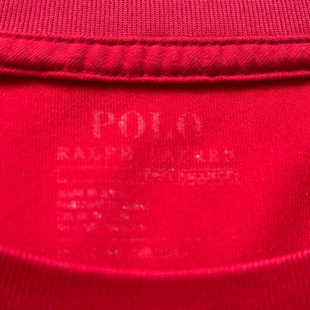 Polo by Ralph Lauren-Red Men's Crew Neck Shirt- Performance Material - Picture 4 of 7